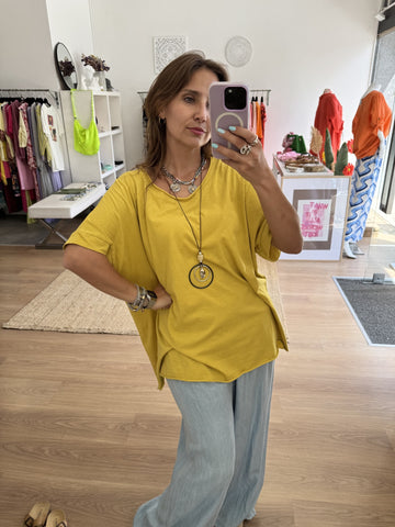 T-shirt Básica Colar