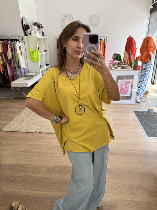 T-shirt Básica Colar