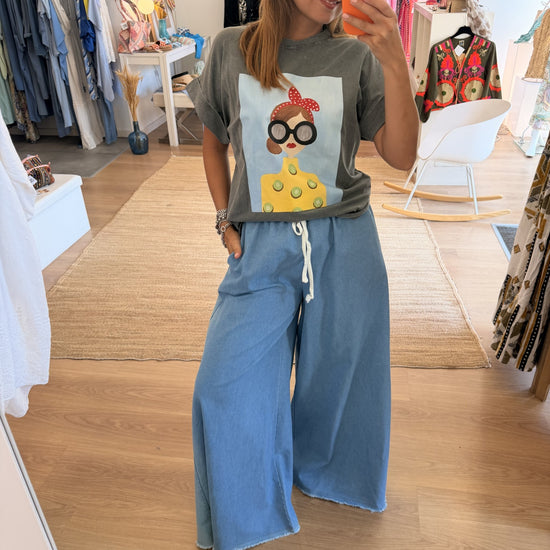 Pantalonas Jeans Leve - Pata de Elefante