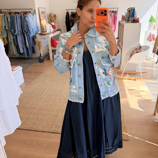 Blusão Jeans Pintado