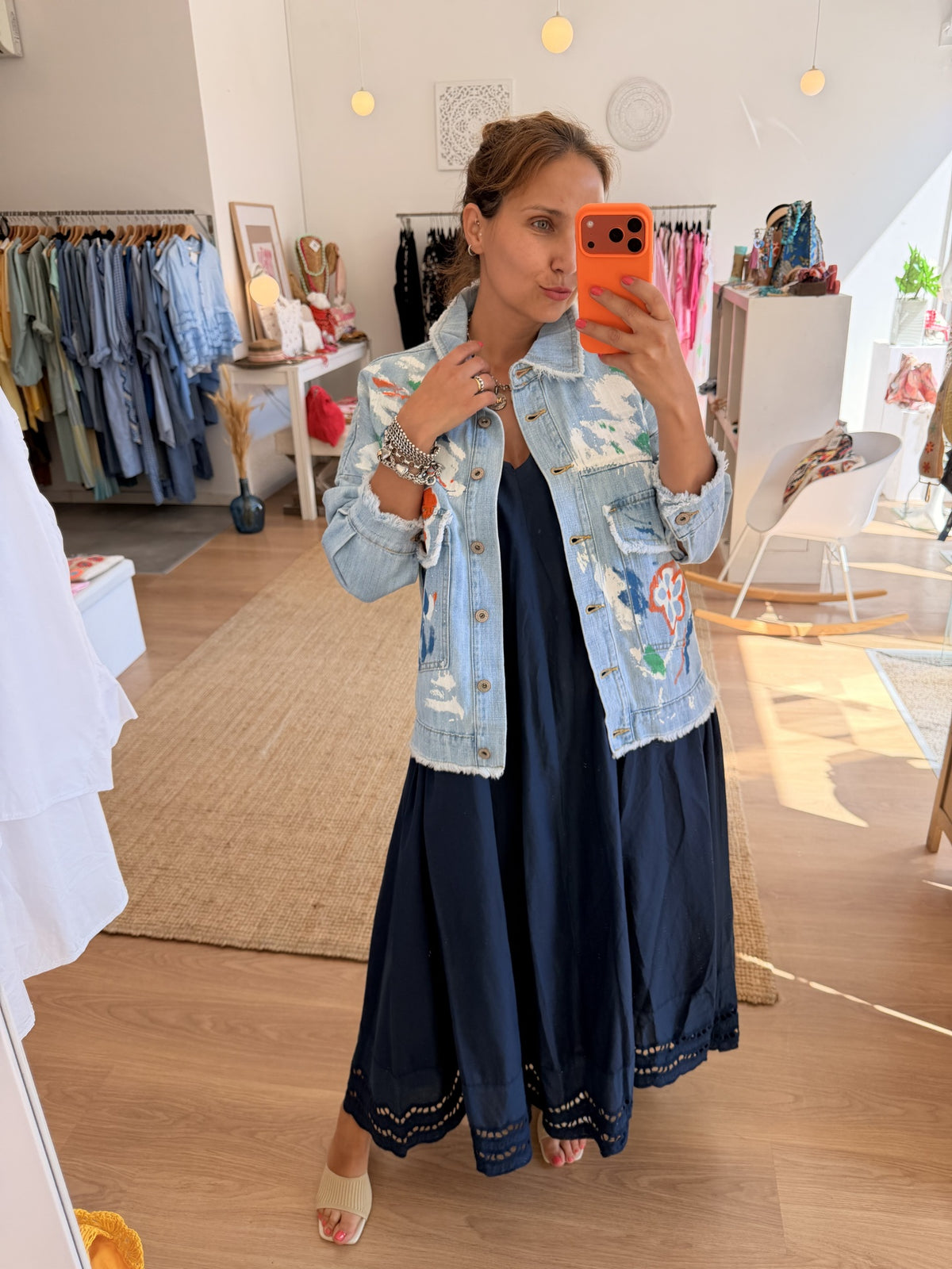 Blusão Jeans Pintado