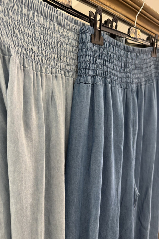 Pantalonas Light Jeans com elástico