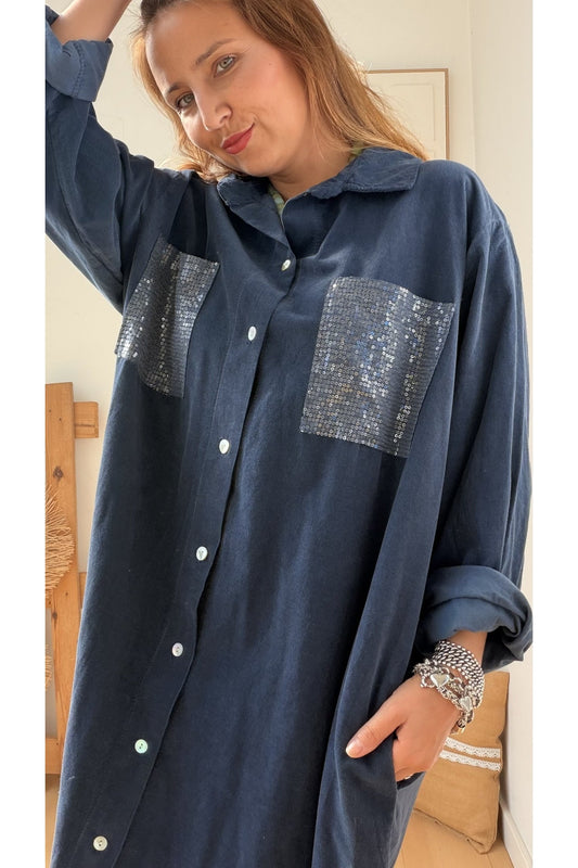 Camiseiro Bombazine Lantejoulas