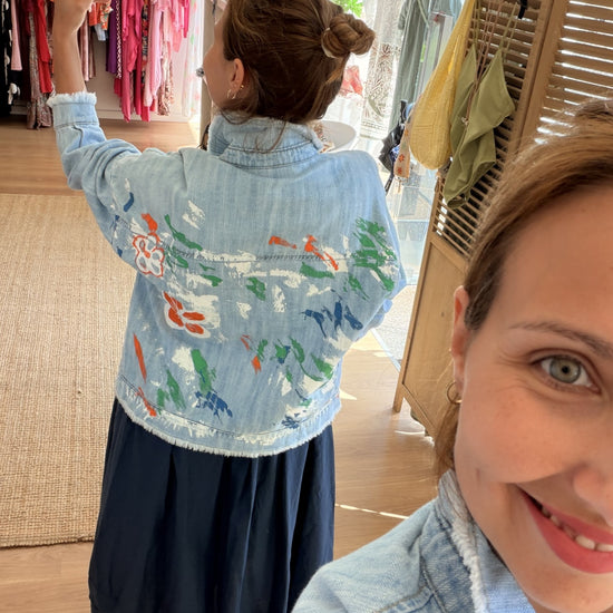 Blusão Jeans Pintado