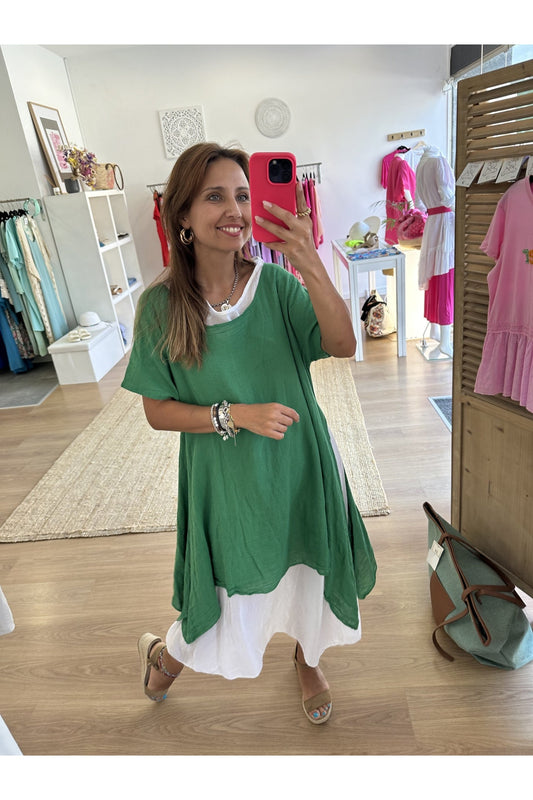 Vestido Linho 2 Peças