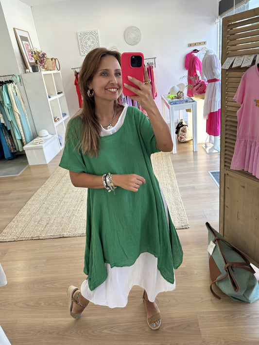 Vestido Linho 2 peças