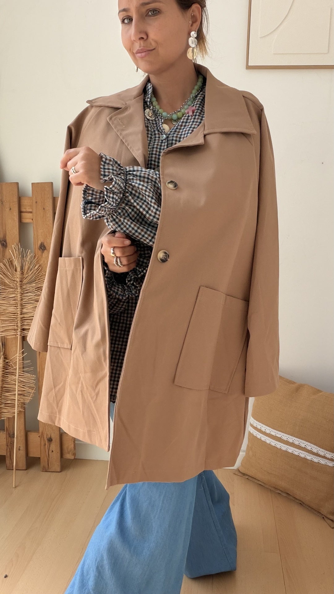 Casaco Curto Trench