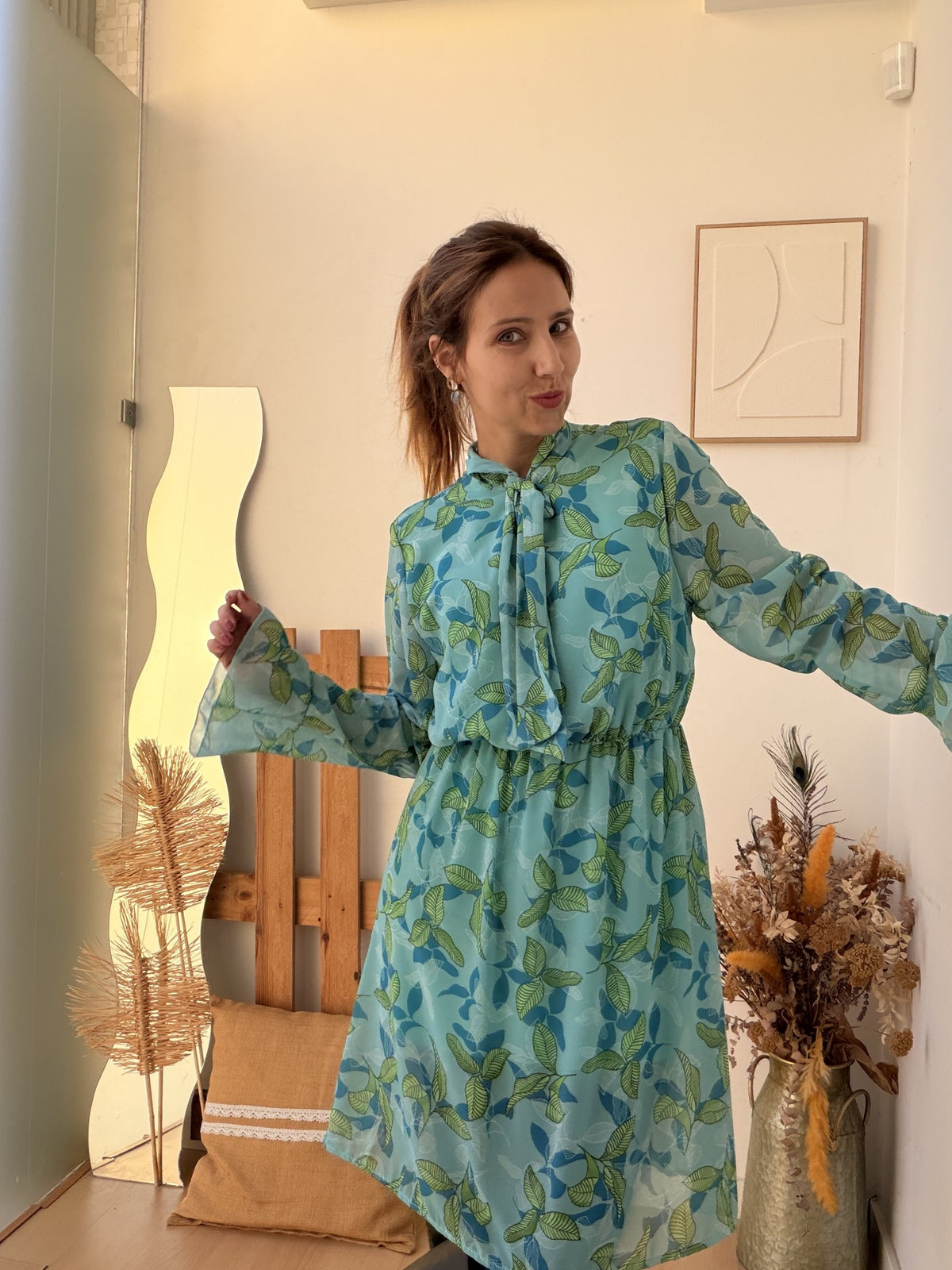 Vestido Folhas