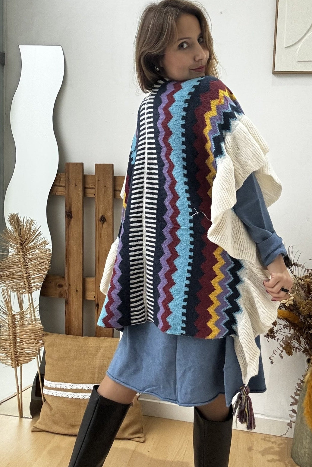 Poncho Caxemira – vista 1