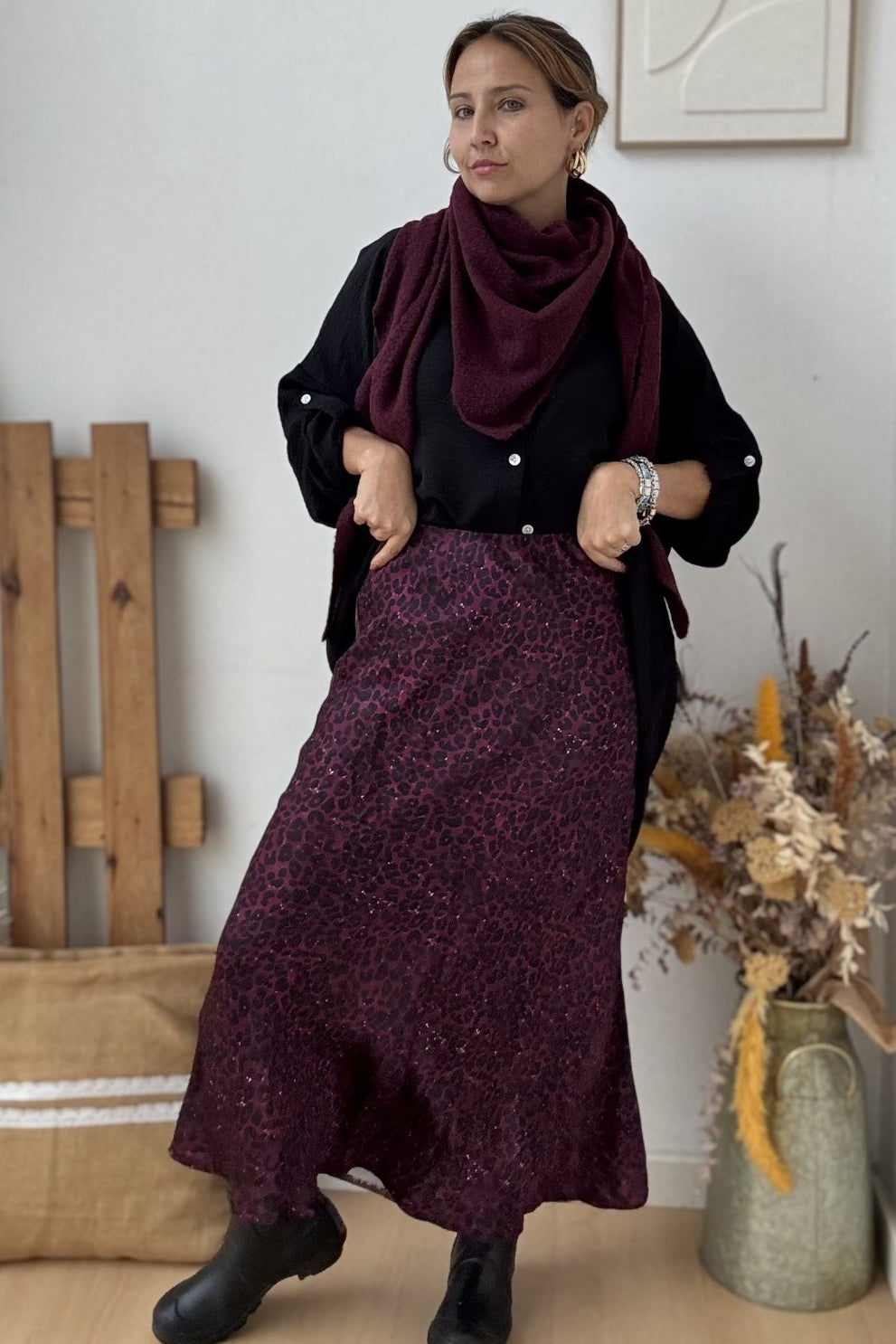 Saia Cetim Animal Print – vista 5