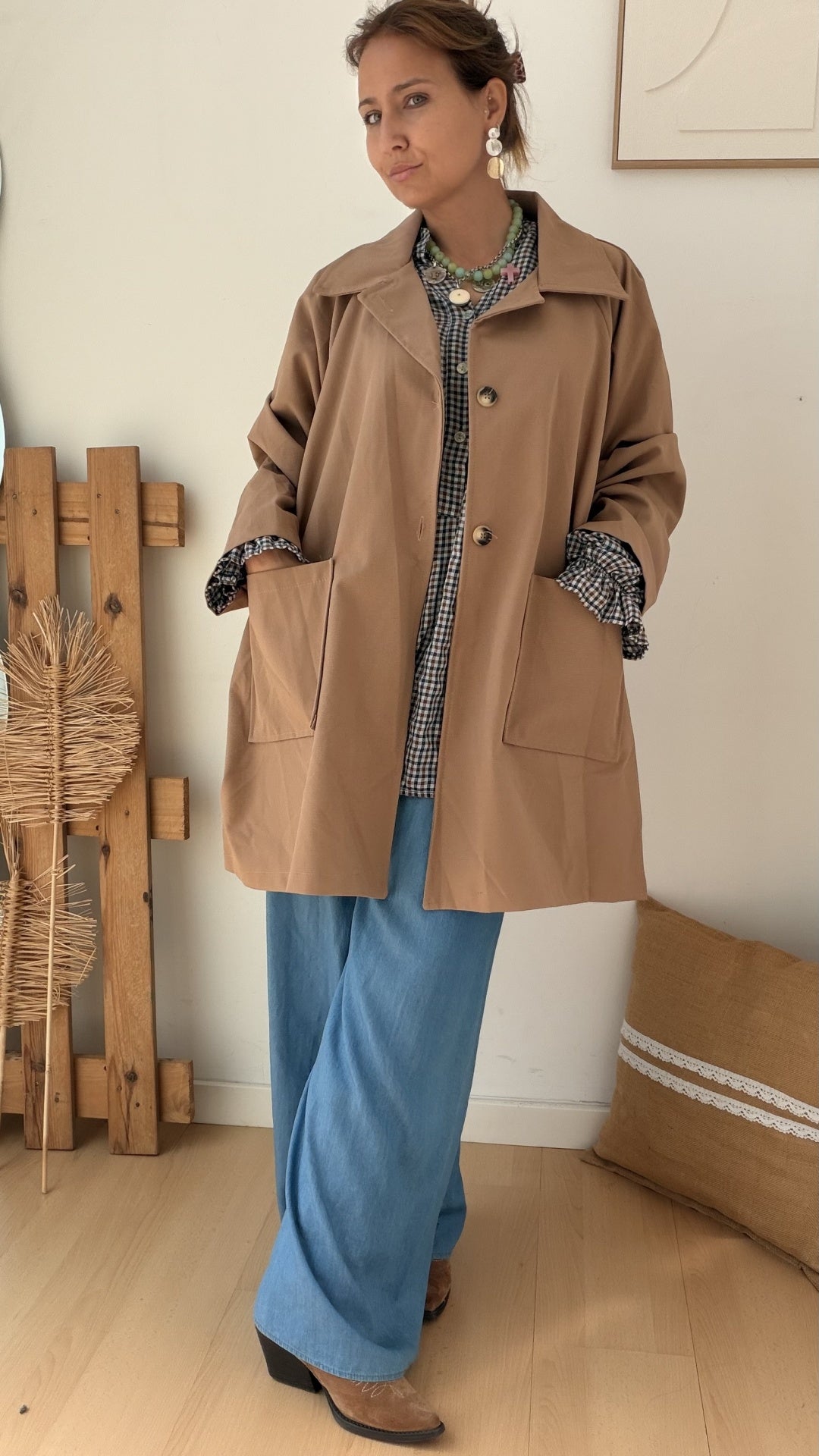 Casaco Curto Trench