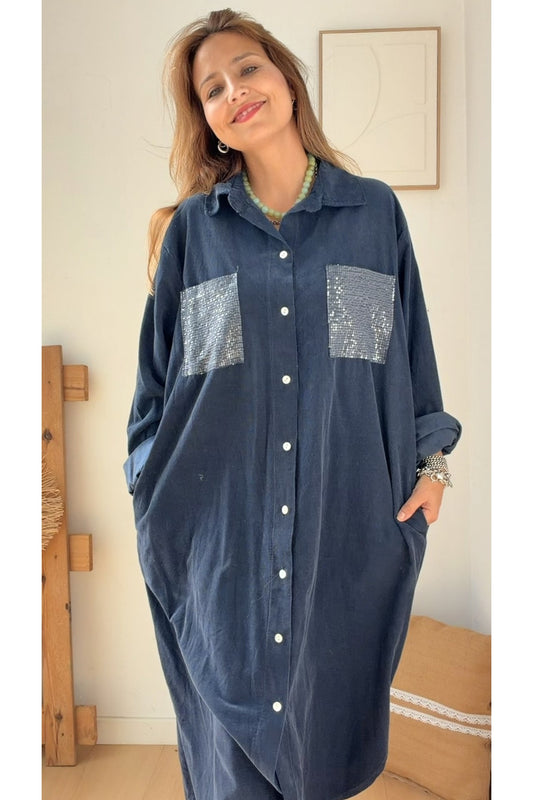 Camiseiro Bombazine Lantejoulas