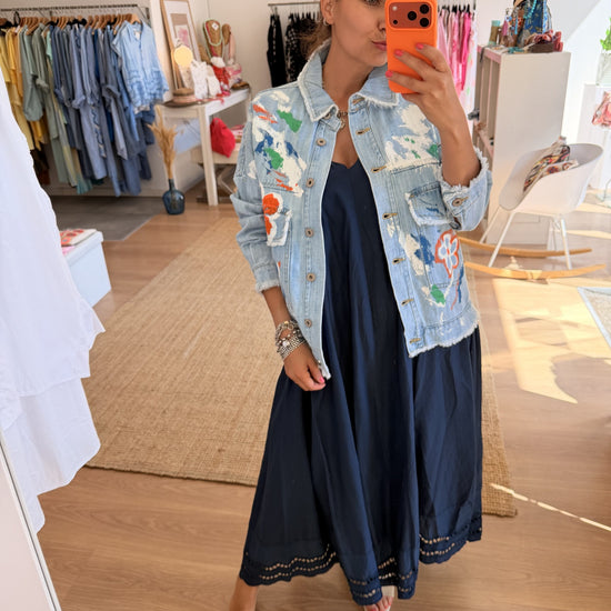 Blusão Jeans Pintado