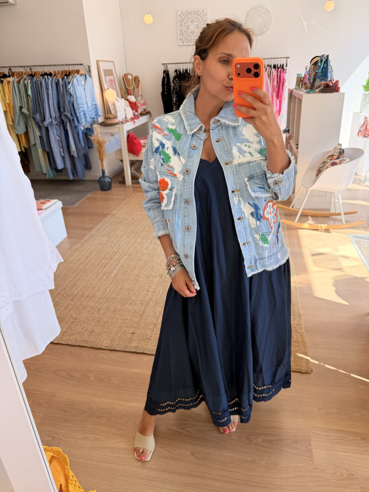 Blusão Jeans Pintado