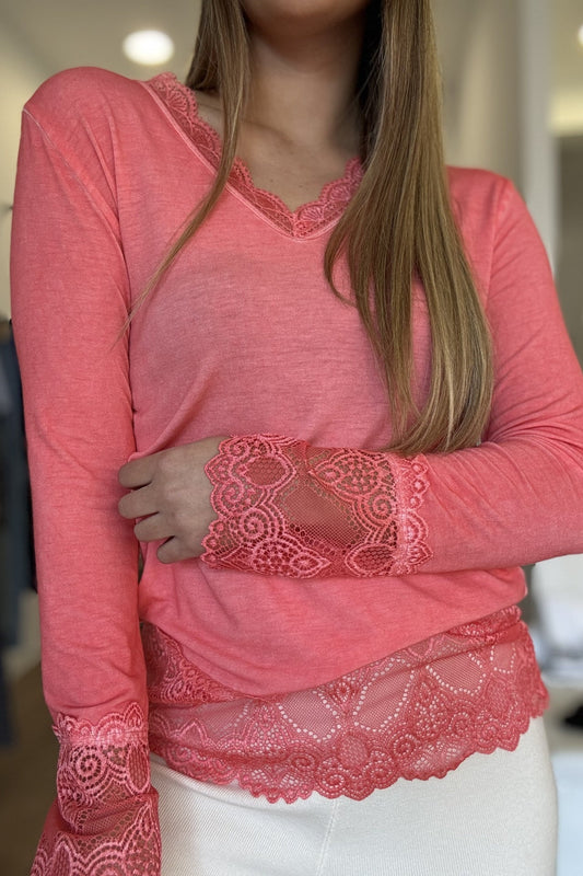 Camisola Segunda pele com renda