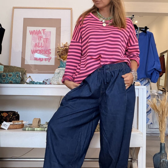 Calças Baggy Dark Jeans da Paprika, pormenor dos bolsos