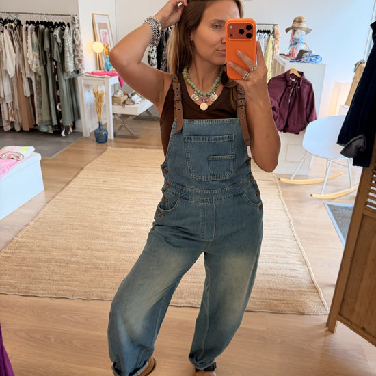 Jardineiras Jeans Washed