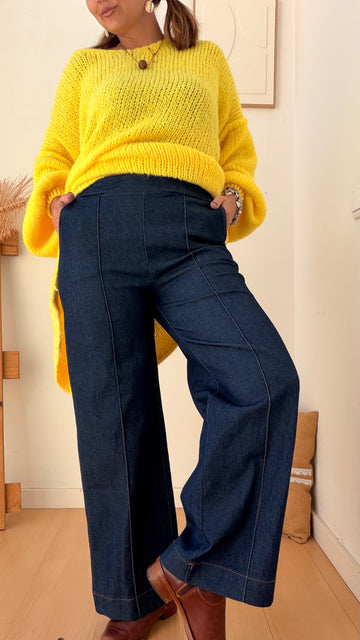 CALÇA WIDE LEG DENIM