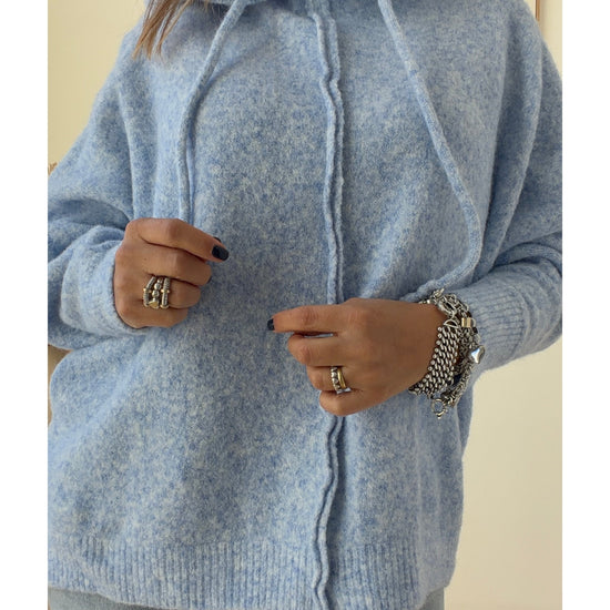 Malha Estilo Poncho com Capuz – vista 4