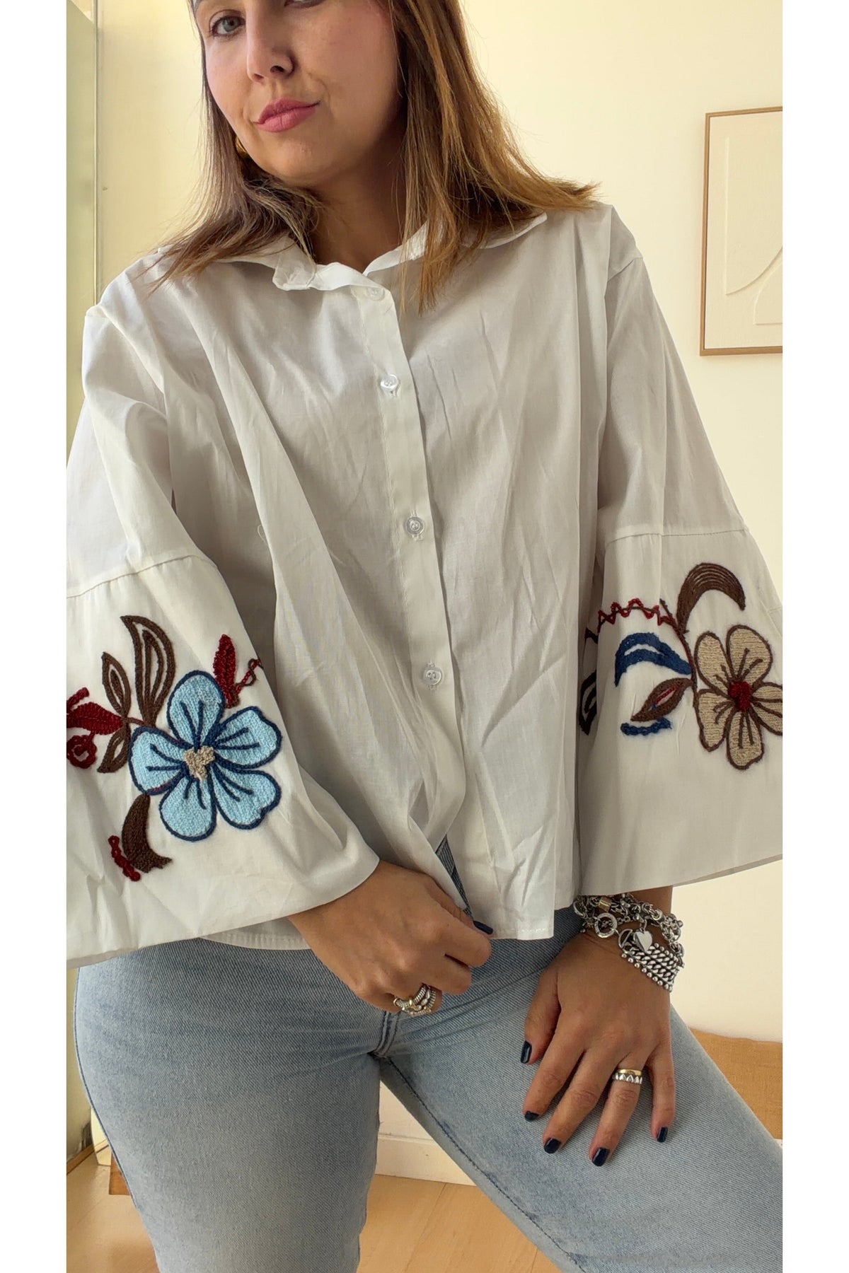 Camisa Bordada Floral – vista 3