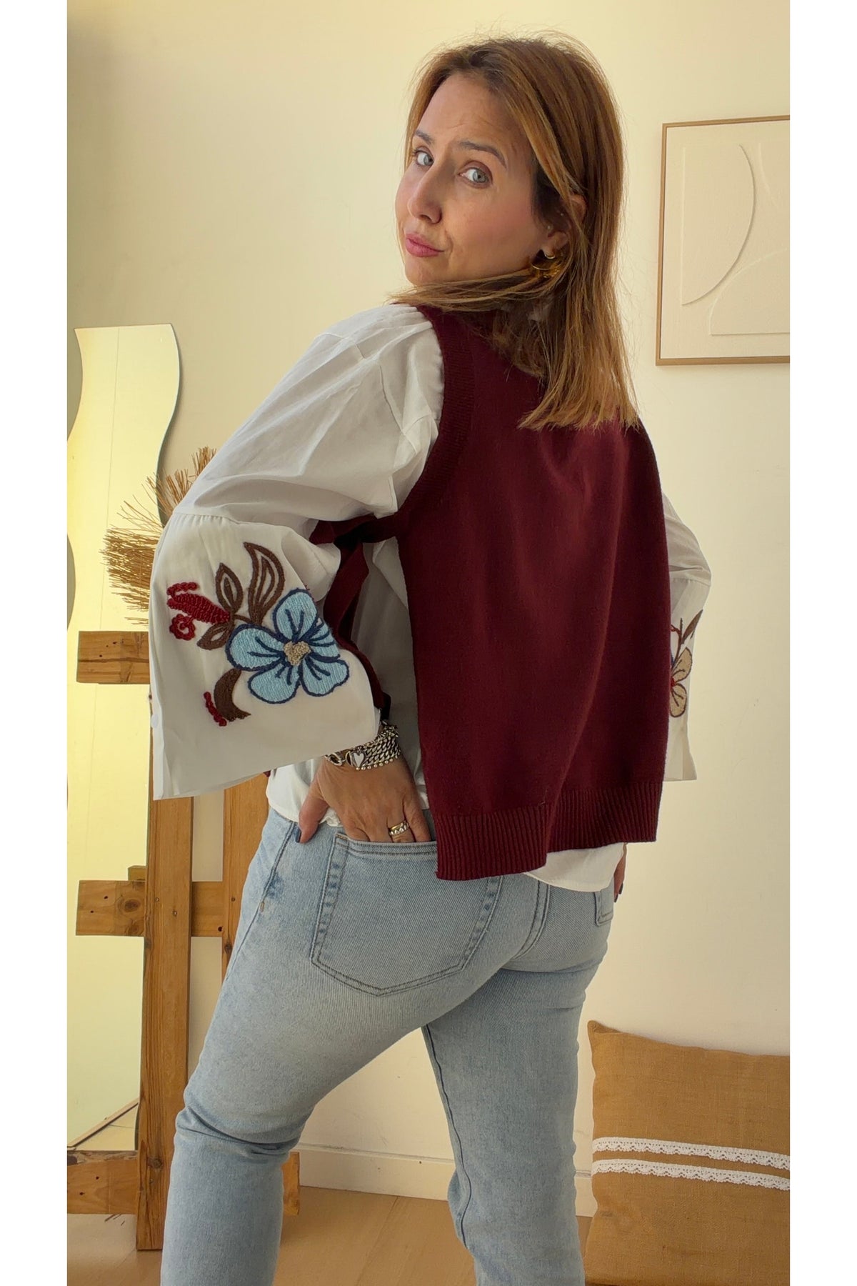 Camisa Bordada Floral – vista 5