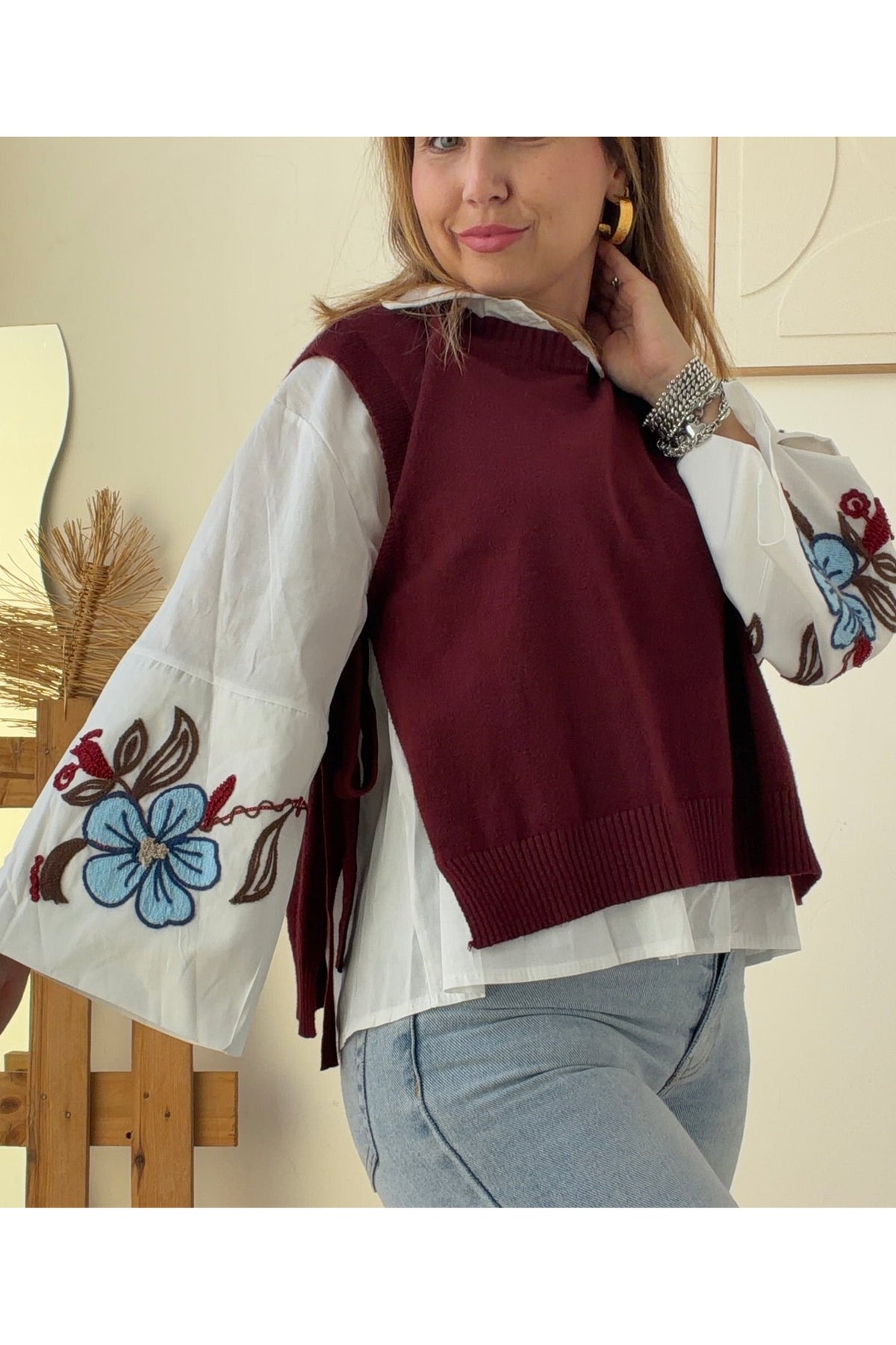 Camisa Bordada Floral – vista 6