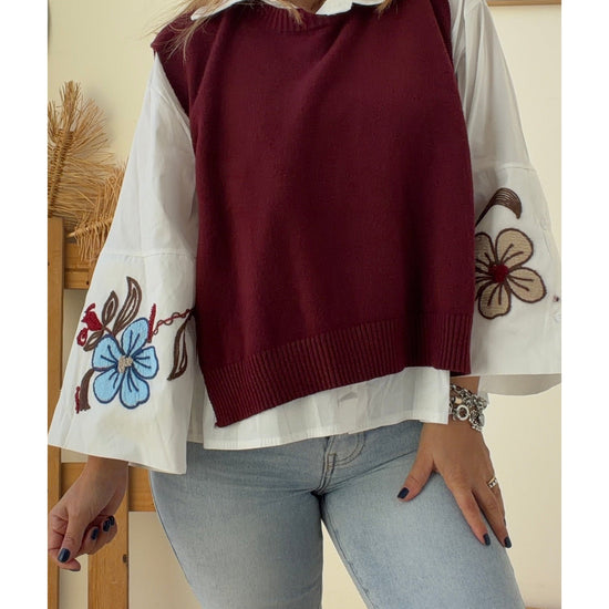 Camisa Bordada Floral – vista 7