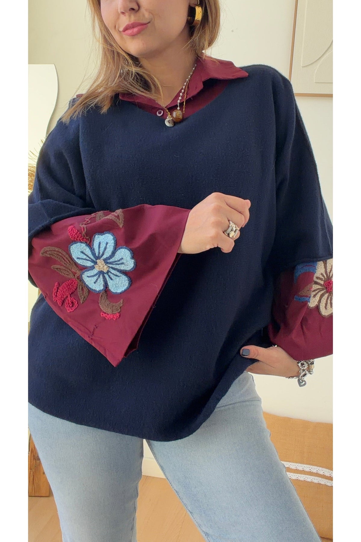 Camisa Bordada Floral – vista 8