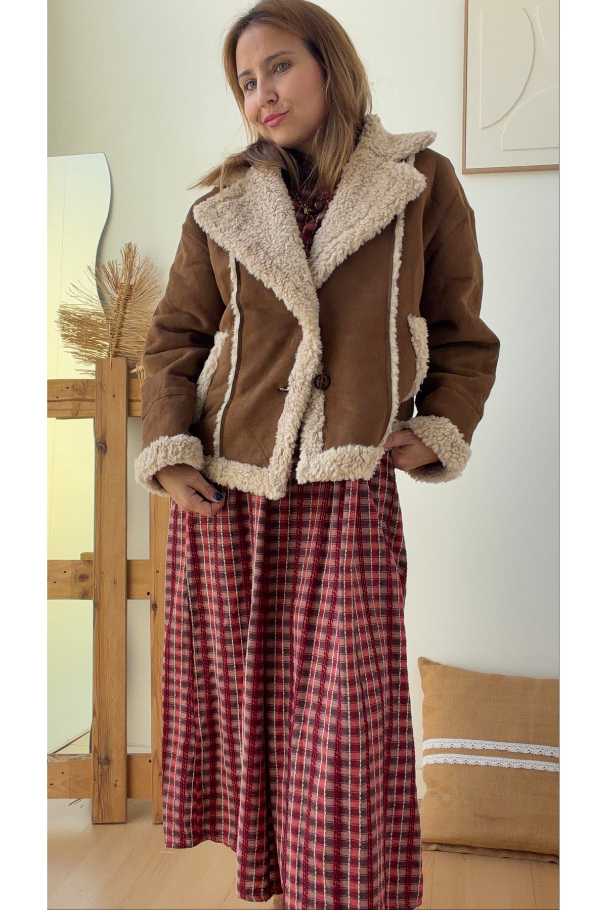 Casaco Aviador Teddy Camel – vista 3