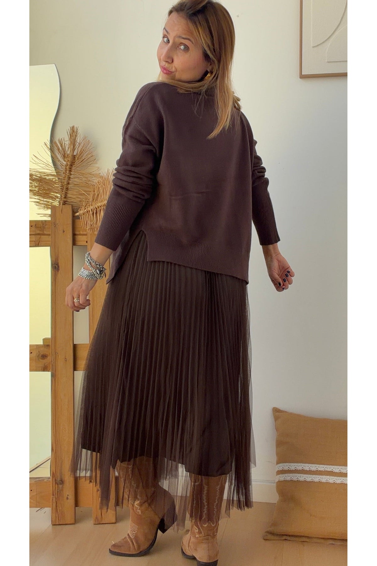 Conjunto Vestido Tule + Malha – vista 4