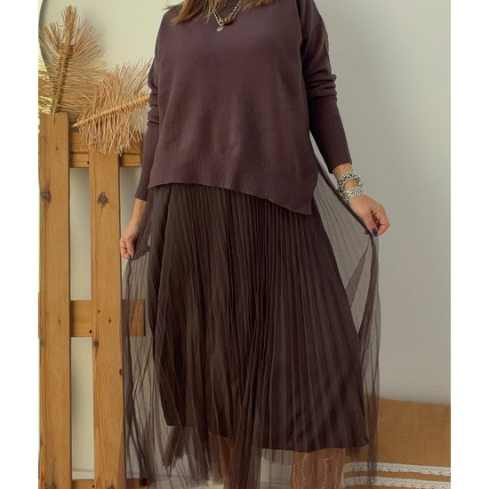 Conjunto Vestido Tule + Malha – vista 1