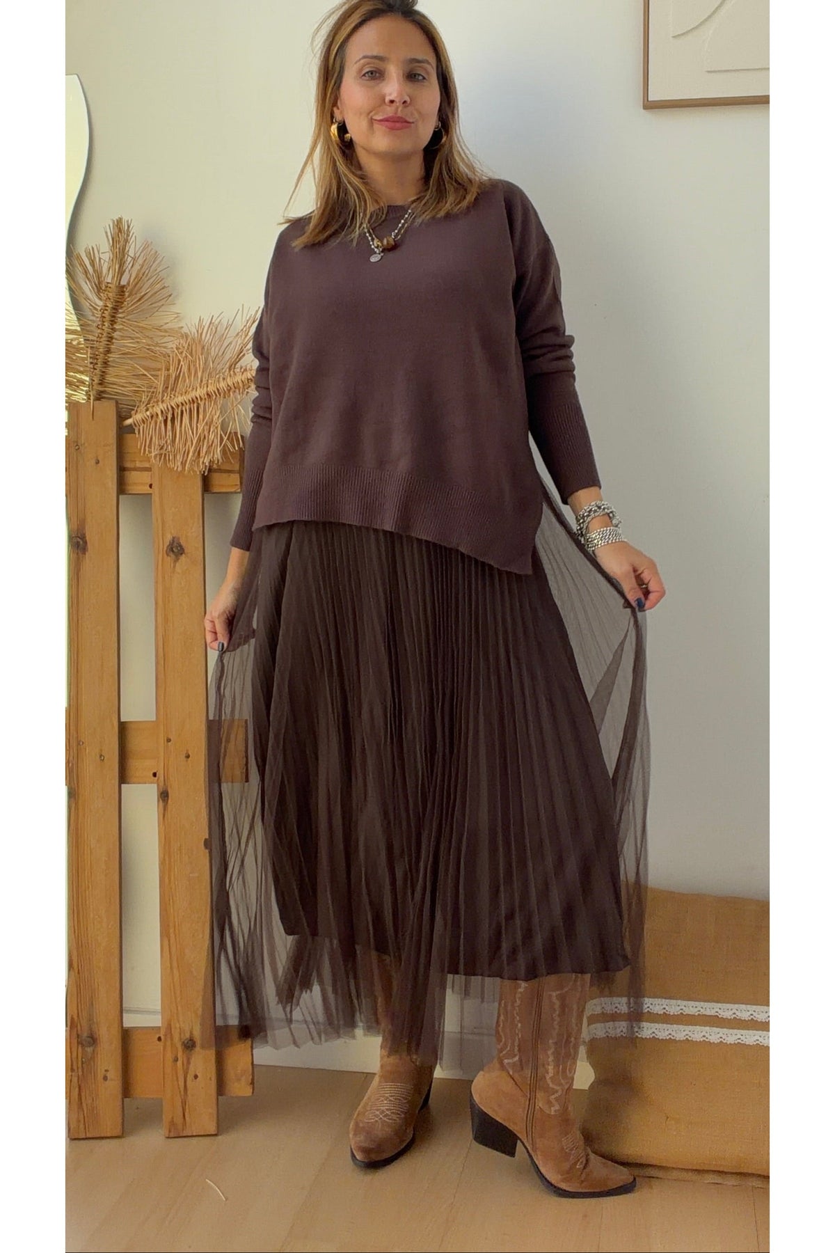 Conjunto Vestido Tule + Malha – vista 1