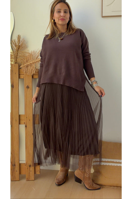 Conjunto Vestido Tule + Malha – vista 1