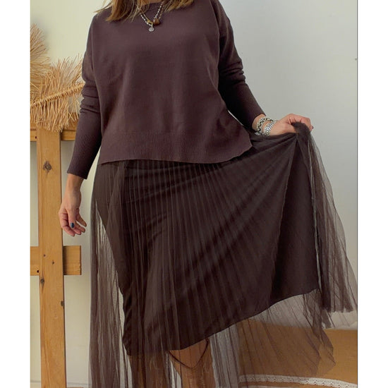 Conjunto Vestido Tule + Malha – vista 2