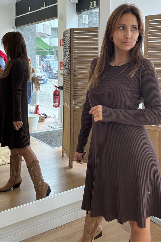 Vestido Malha Canelado