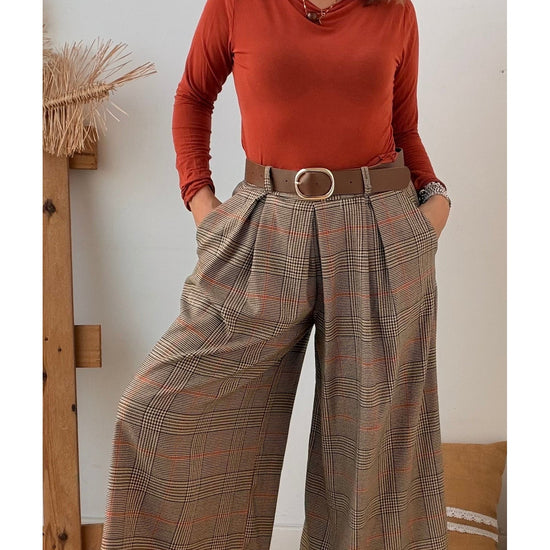 Culottes Gio Tartan com Telha – vista 1