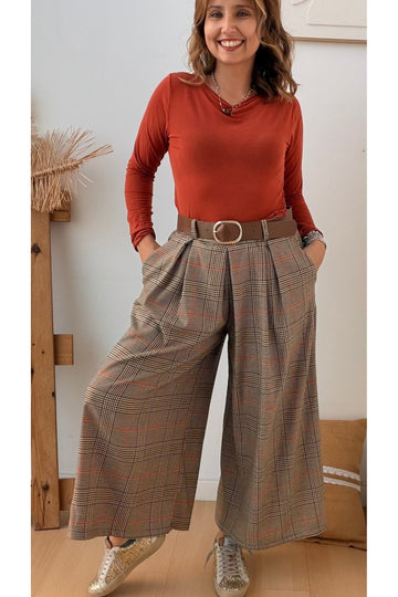 Culottes Gio Tartan com Telha – vista 1
