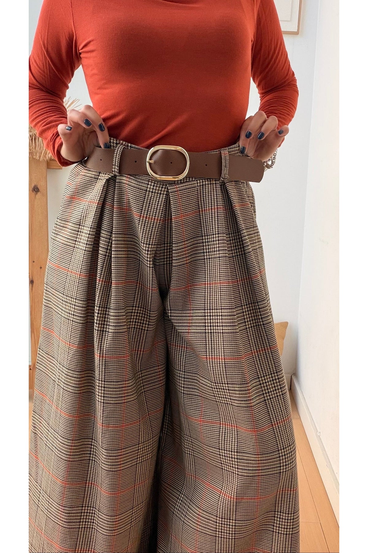 Culottes Gio Tartan com Telha – vista 7