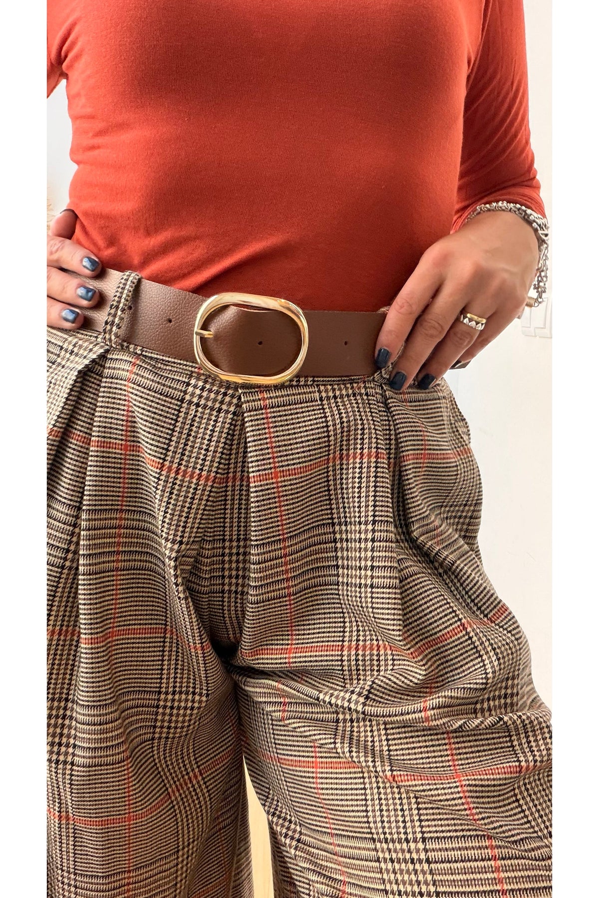 Culottes Gio Tartan com Telha – vista 2