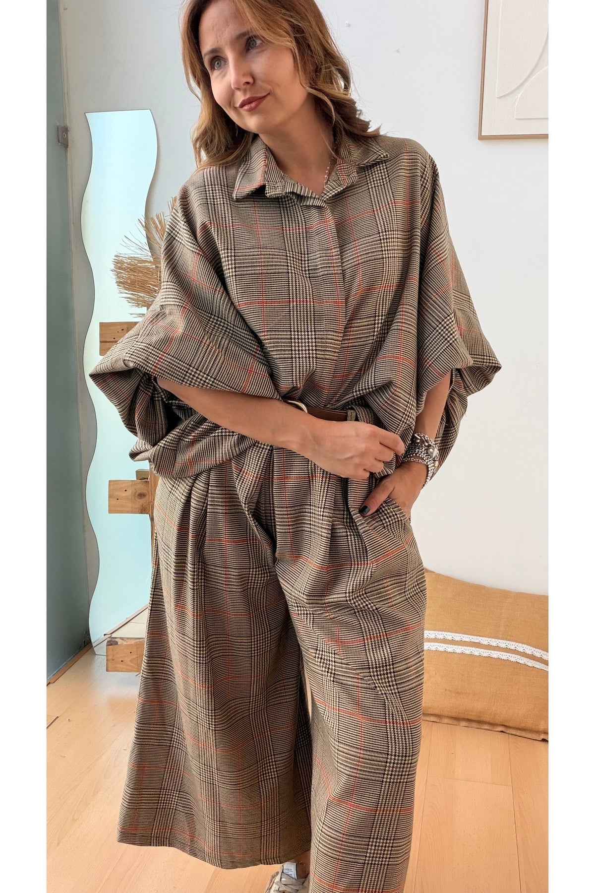 Blusa Gio Tartan com Telha – vista 3