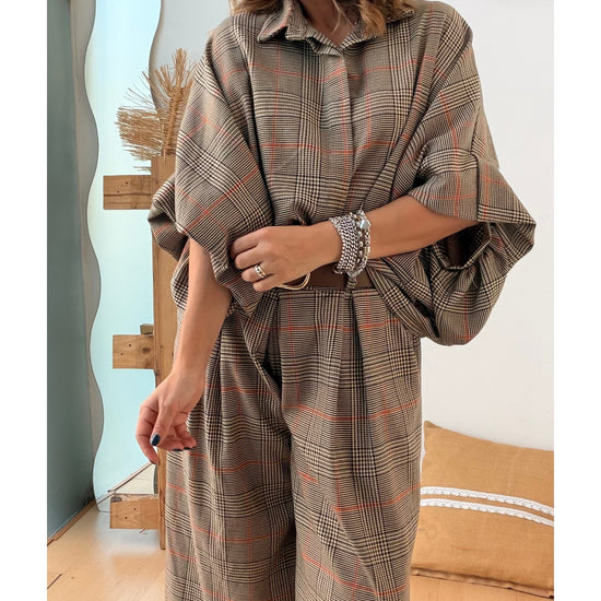 Blusa Gio Tartan com Telha – vista 2