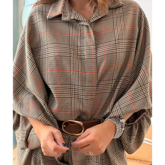 Blusa Gio Tartan com Telha – vista 1