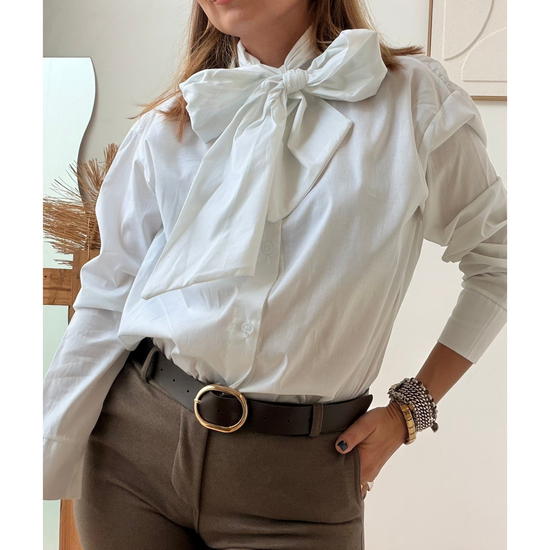 CAMISA LAÇO BRANCA CLÁSSICA – vista 2