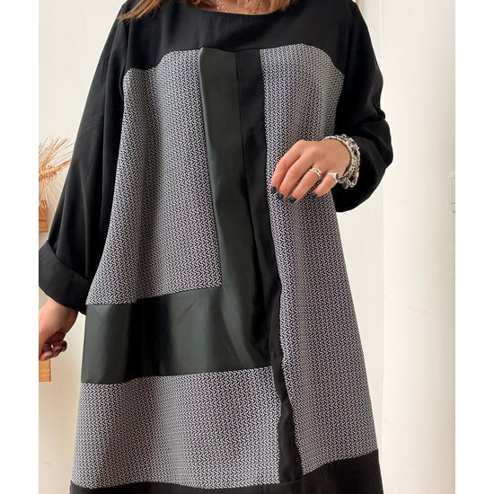 VESTIDO TÚNICA PRETO & TWEED – vista 1