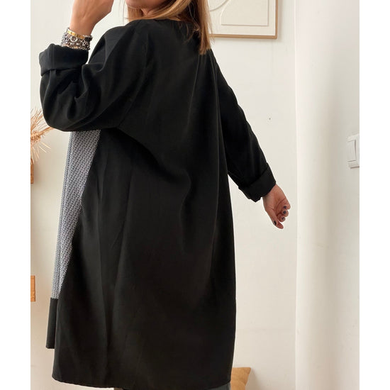 VESTIDO TÚNICA PRETO & TWEED – vista 3