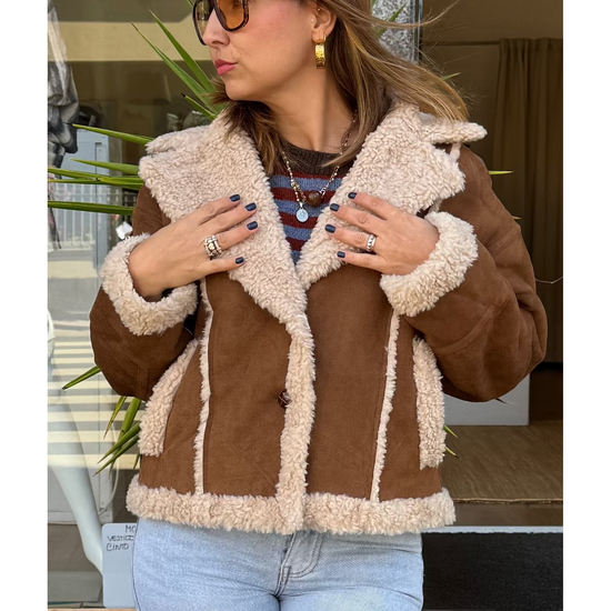 Casaco Aviador Teddy Camel – vista 2