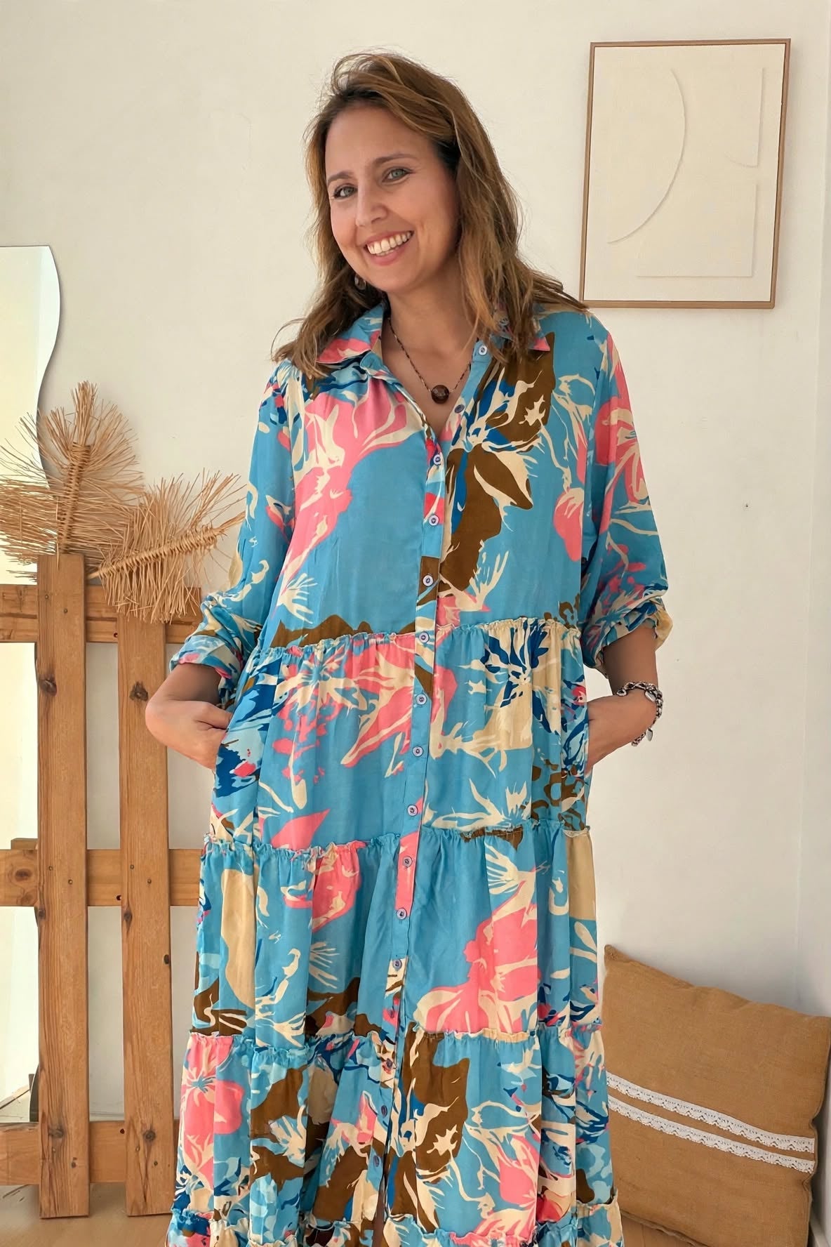 Vestido Camiseiro Tropicana – vista 1