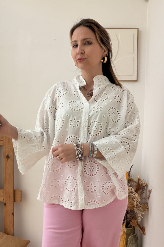 Blusa Bordado Inglês