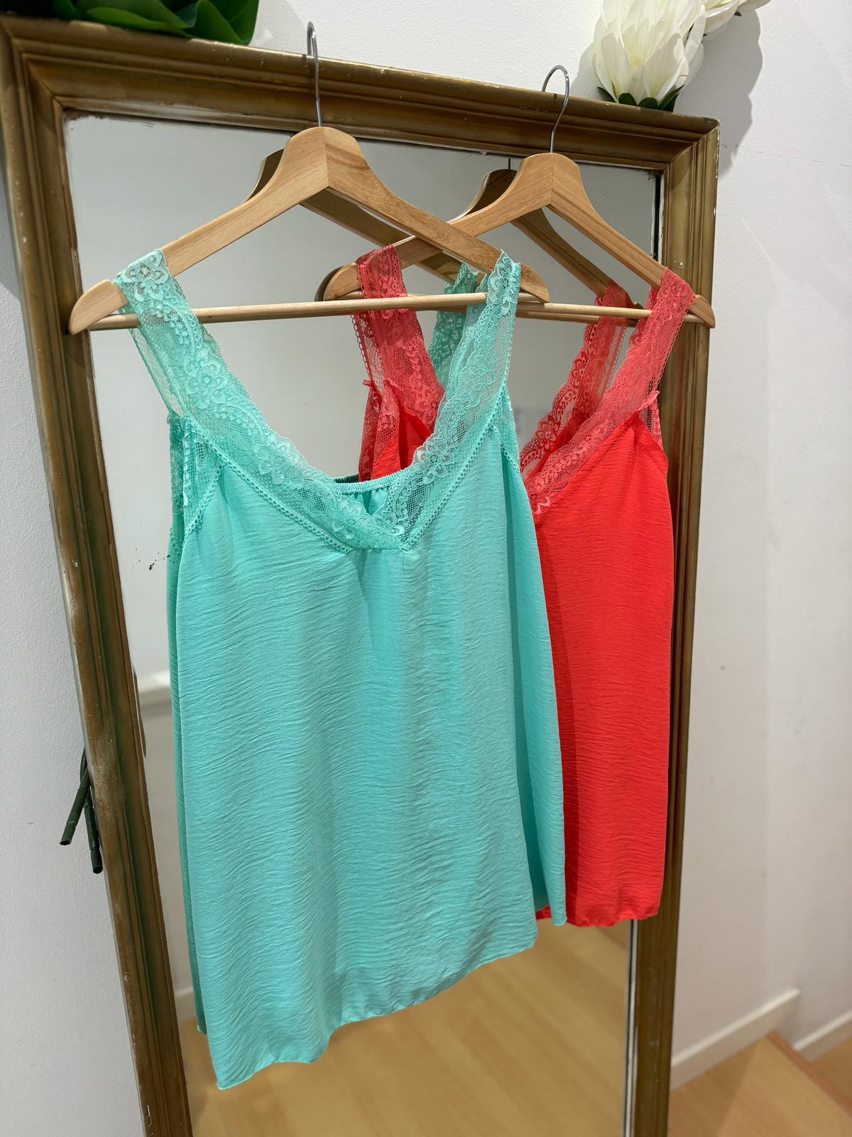 Top alça renda