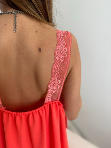 Top alça renda
